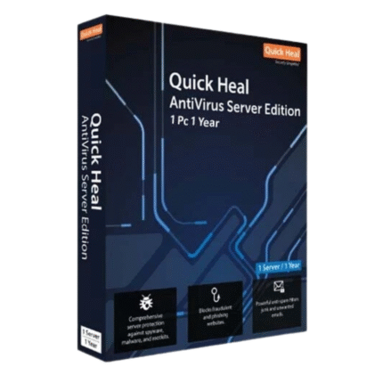 Quick Heal Antivirus for Server 1 User 1 Year - Reliable server protection