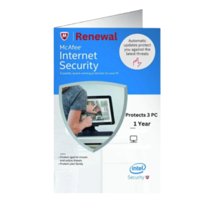 McAfee Internet Security 3 PC 1 Year