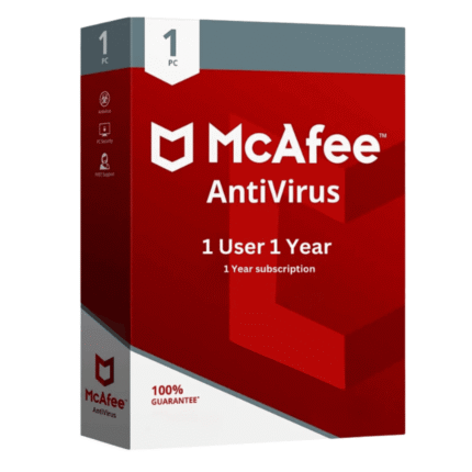 McAfee Antivirus 1 Pc 1 Year